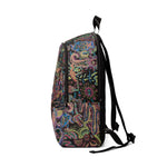 Unisex Fabric Backpack: Octopus/Neon Chaos