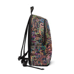 Unisex Fabric Backpack: Octopus/Neon Chaos