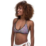 Reversible Bikini Top: Neon Chaos/Sunset Desire