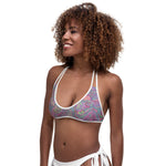 Reversible Bikini Top: Neon Chaos/Sunset Desire